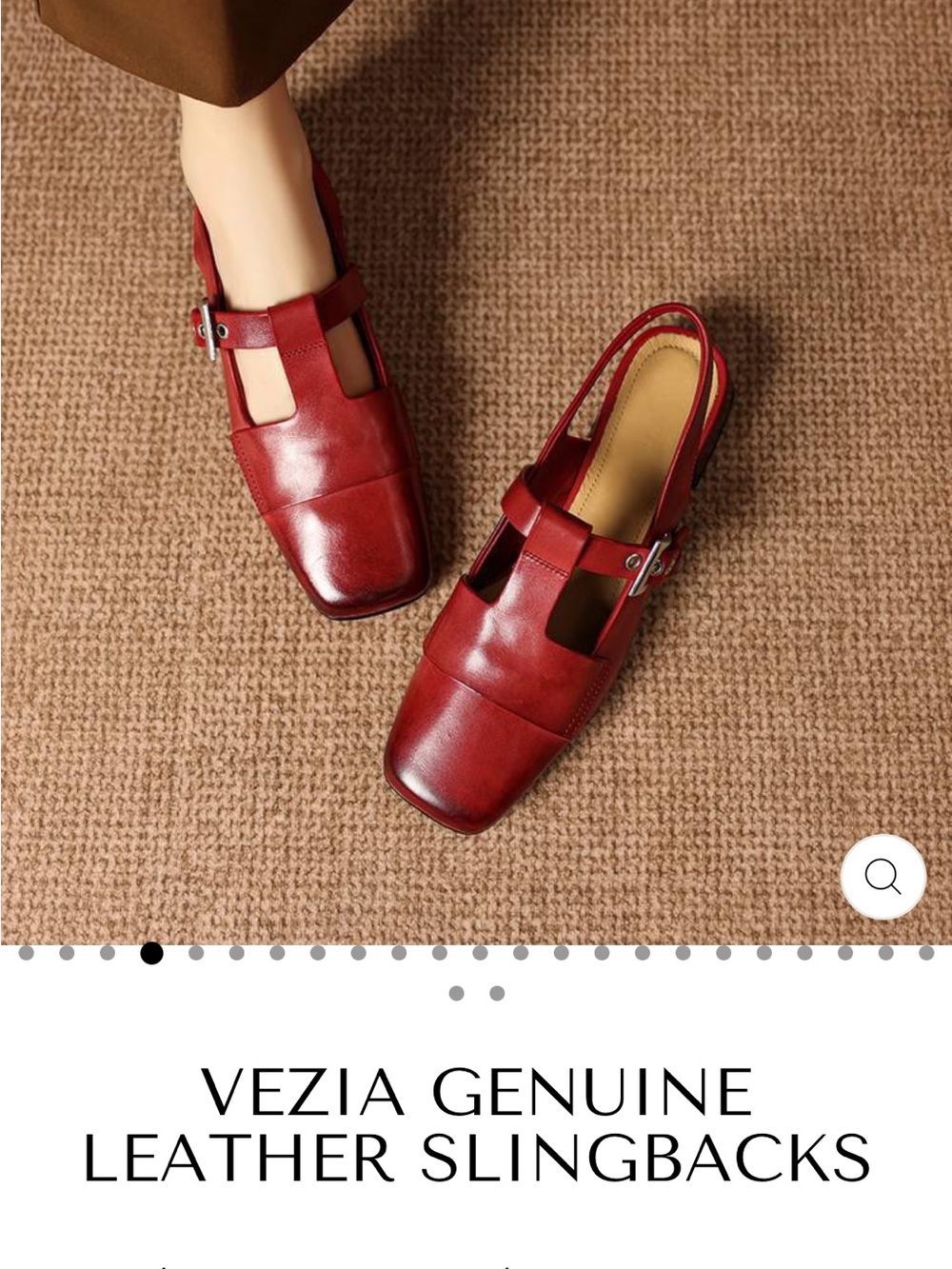 Red Leather Slingback Mules - Picture 2 of 14